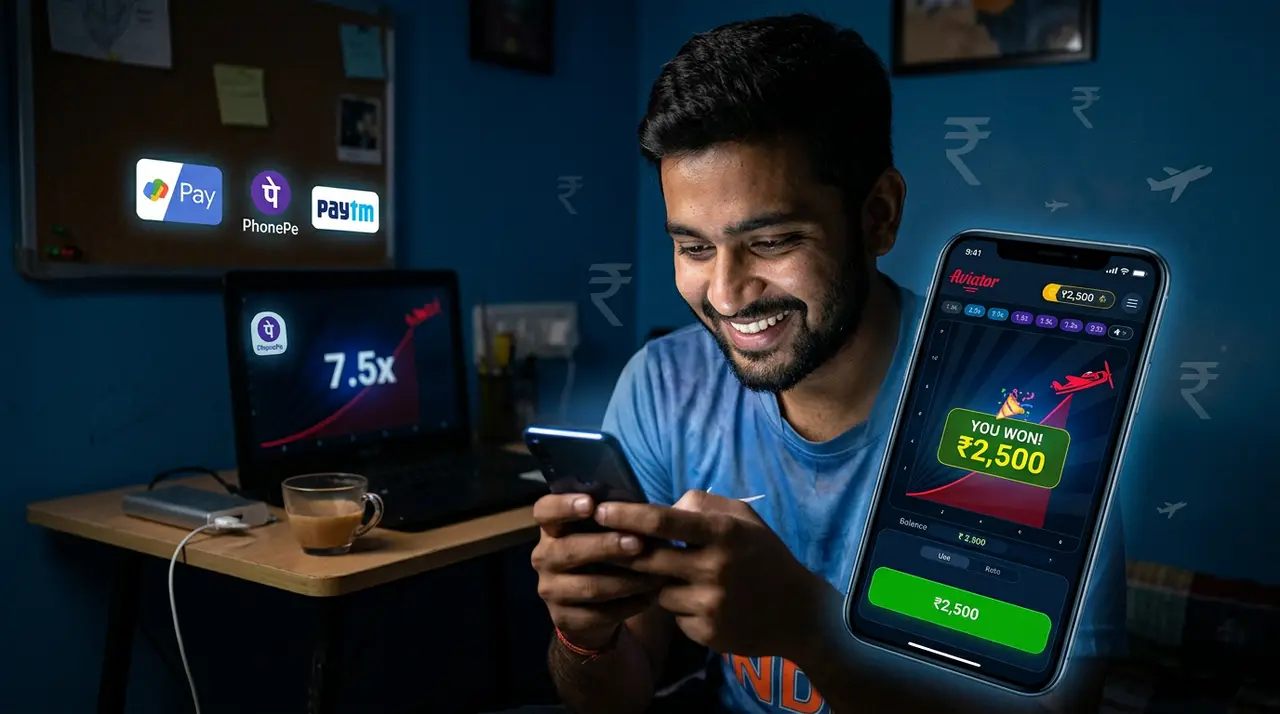 Indian player using AviaMasters 2 on mobile phone
